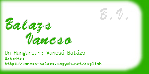 balazs vancso business card