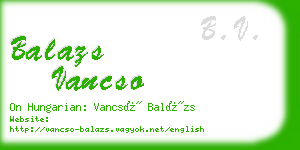 balazs vancso business card